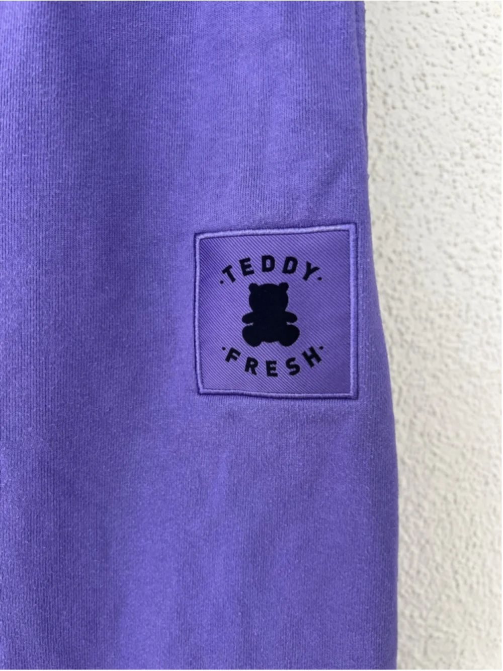 Teddy Fresh Purple Sweatpants XL Logo Patch Pocket Lounge Elastic Waist Unisex